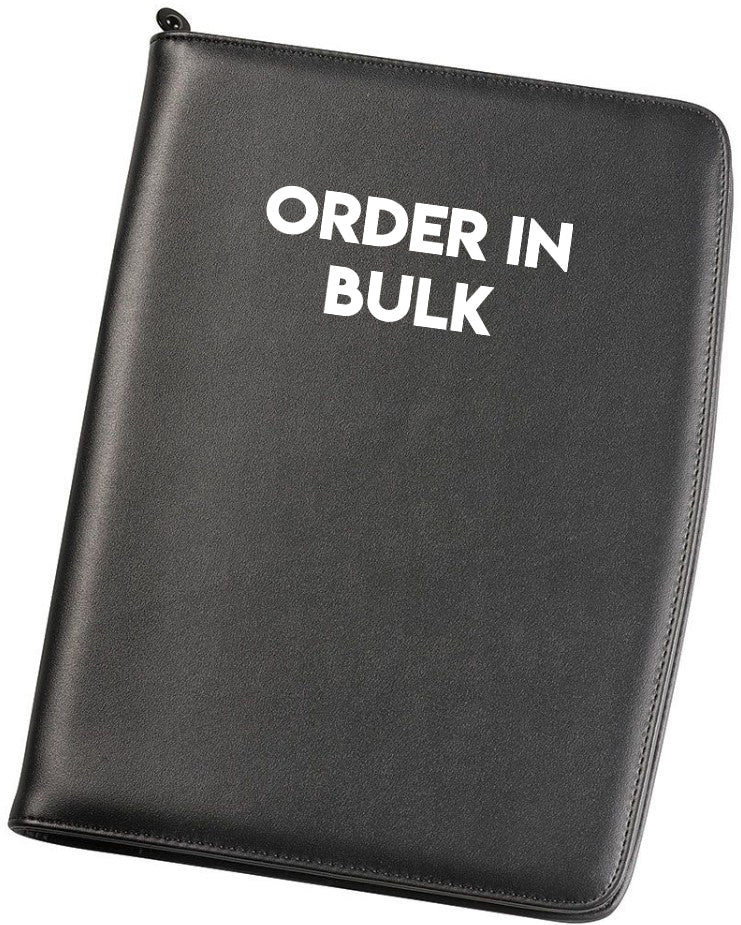 Faux Leather A4 Compendiums Logo Decorated