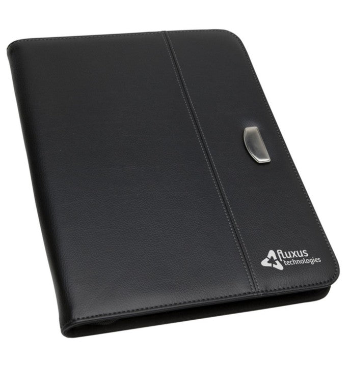 Metal Clip Branded Zippered Folios