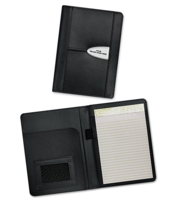 Mid Leather Branded Padfolio
