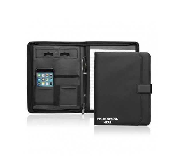 Zippered Logo Tech Compendiums A4