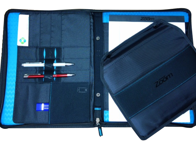 Zoom Premium Zippered Padfolio