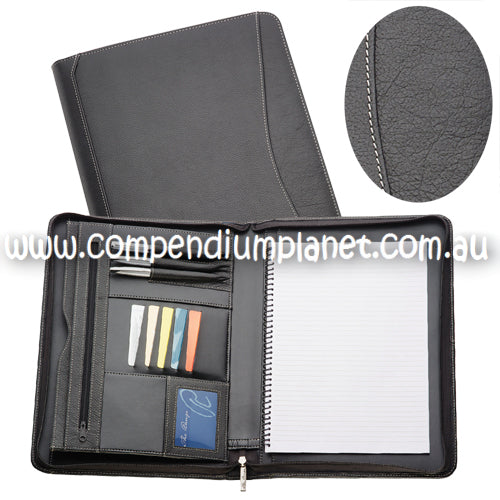 Printed A4 Full Grain Leather Compendium