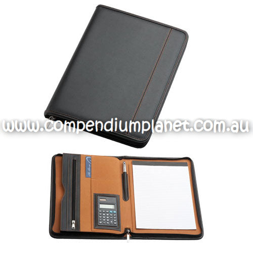 Leather Look Saffron A4 Compendium