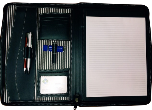 Branded Striped A4 Compendium