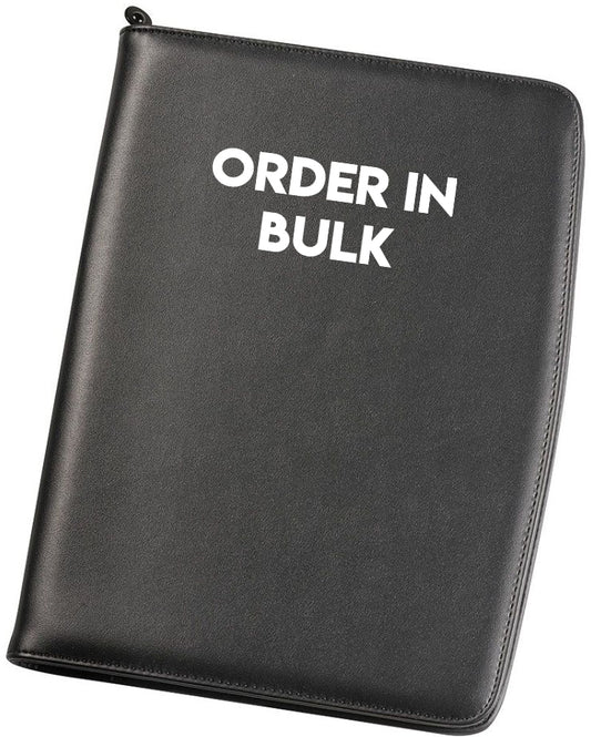Faux Leather A4 Compendiums Logo Decorated