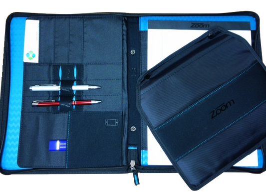 Zoom Premium Zippered Padfolio